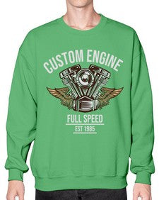 Custom engine 14# - motorcycle- Sweatshirt - Crew
