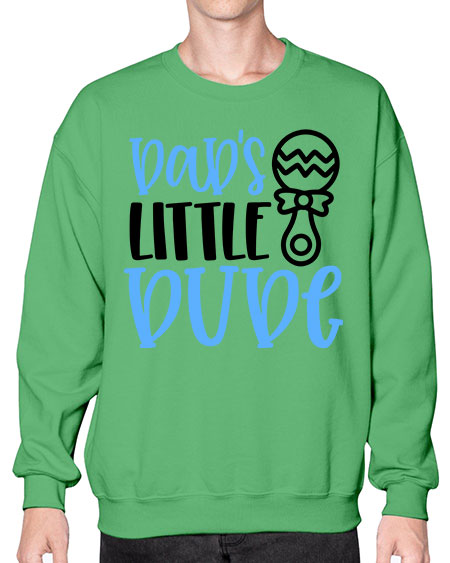 Dads Little Dude Style 301# - baby- Sweatshirt - Crew