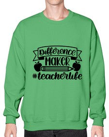 Difference Maker Teacher Life Style 711# - teacher- Sweatshirt - Crew