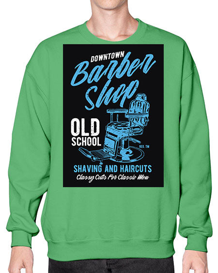 Downtown Barbershop CS729# - barber- Sweatshirt - Crew
