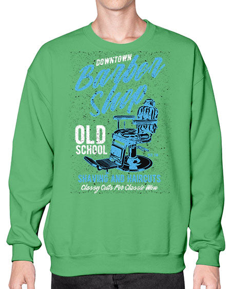 Downtown Barbershop730# - barber- Sweatshirt - Crew