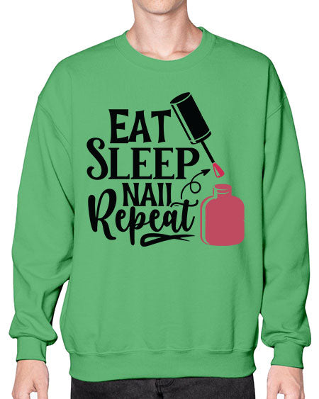 Eat Sleep Nail Repeat 737# - nail tech- Sweatshirt - Crew