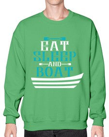 Eat sleep and Boat 16# - boats- Sweatshirt - Crew