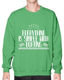 Everything is simple with Boating 17# - boats- Sweatshirt - Crew