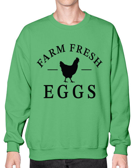 Farm Fresh Eggs - chicken- Sweatshirt - Crew