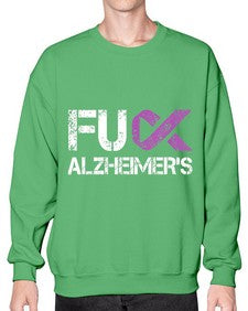 Fuck Alzheimers Fuck Dementia Alzheimer 151# - alzheimers- Sweatshirt - Crew