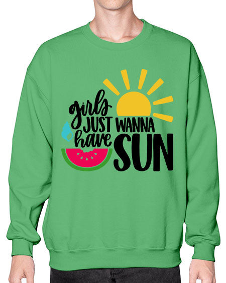 Girls Just Wanna Have Sun Style 44# - summer- Sweatshirt - Crew