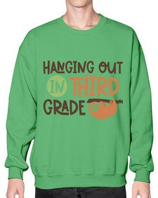 Hanging Out in Third 236# - third grade- Sweatshirt - Crew
