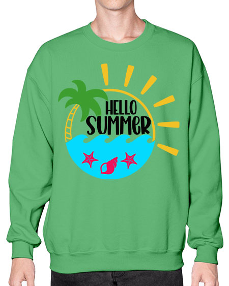 Hello Summer Style 40# - summer- Sweatshirt - Crew