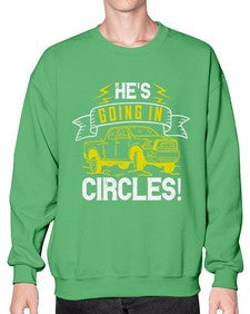 Hes going in circles 54# - hot rod- Sweatshirt - Crew