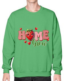 Home Grown Groovy Strawberry 1054# - strawberry- Sweatshirt - Crew