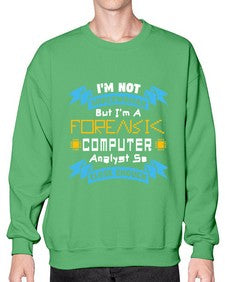 Im not superwoman but Im a foreasik analyst 33# - computer- Sweatshirt - Crew