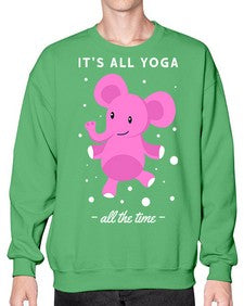 Its All Yoga All the Time 347# - yoga- Sweatshirt - Crew