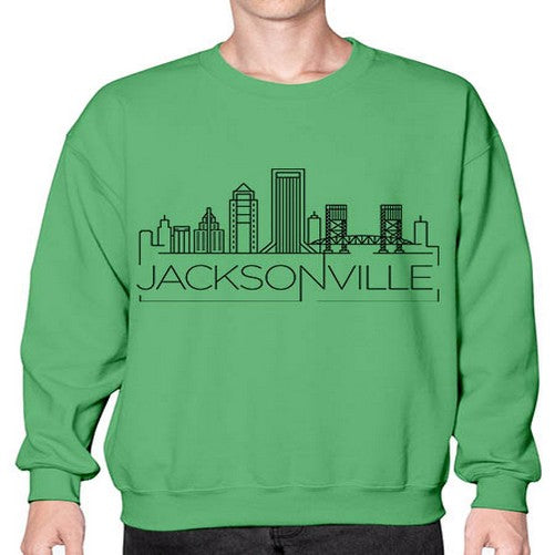 Jacksonville Minimal Skyline 974# - cities- Sweatshirt - Crew
