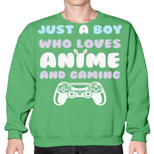 Just A Boy Who Loves 261# - anime- Sweatshirt - Crew