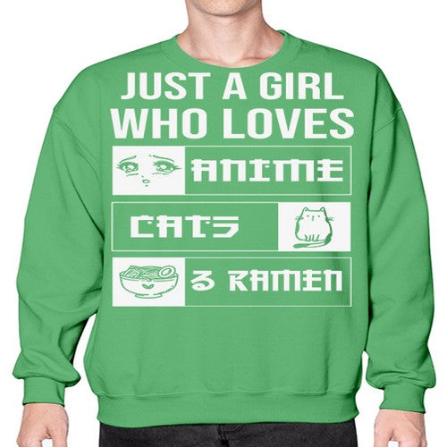 Just A Girl Who Loves 263# - anime- Sweatshirt - Crew