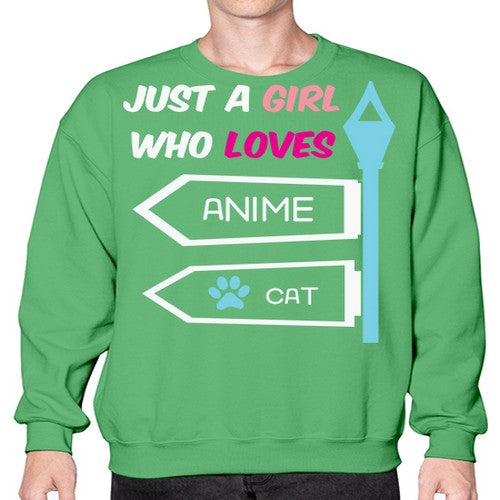 Just A Girl Who Loves Anime 264# - anime- Sweatshirt - Crew