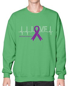 LOVE Gifts for Survivors National Alzheimers Awareness 191# - alzheimers- Sweatshirt - Crew
