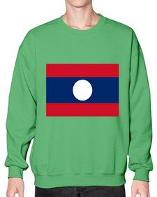 Laos 1111# - world flags- Sweatshirt - Crew