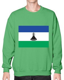 Lesotho 1129# - world flags- Sweatshirt - Crew