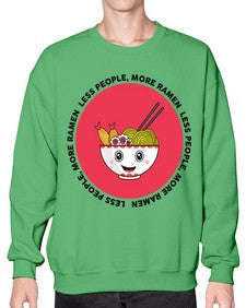 Less People More Ramen 1283# - Ramen- Sweatshirt - Crew