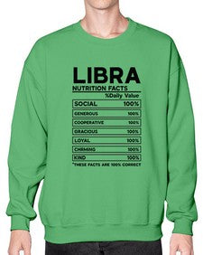 Libra Nutrition Facts 318# - libra- Sweatshirt - Crew