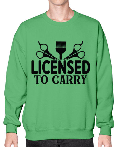 Licensed To Carry 1050# - hairdresser- Sweatshirt - Crew