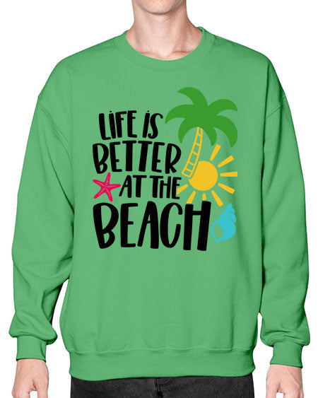 Life Is Better At The Beach Style 34# - summer- Sweatshirt - Crew