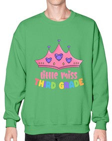 Little Miss third Grade 489# - third grade- Sweatshirt - Crew