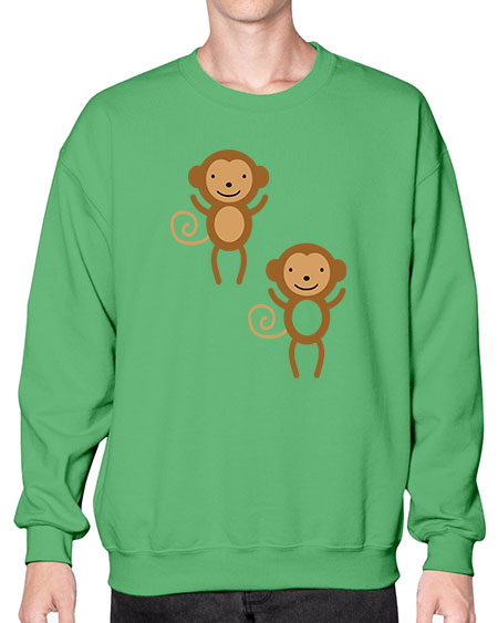 Little_monkeys_MF_5814 - monkey- Sweatshirt - Crew