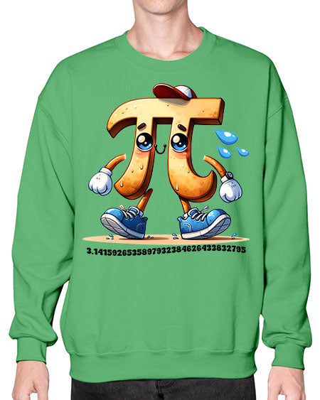 Long Running Pi Symbol Funny 27# - pi- Sweatshirt - Crew