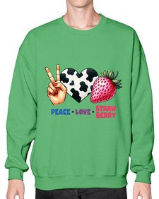 Love Strawberry Festival 1349# - strawberry- Sweatshirt - Crew