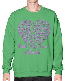 Love Suppor Advocae AlzheimerS 194# - alzheimers- Sweatshirt - Crew