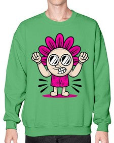 Mad flower 163# - cartoon general- Sweatshirt - Crew