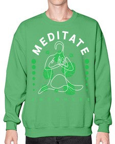 Meditate Anywhere 420# - yoga- Sweatshirt - Crew