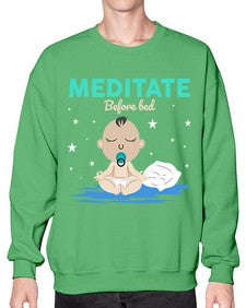 Meditate Before Bed 421# - yoga- Sweatshirt - Crew
