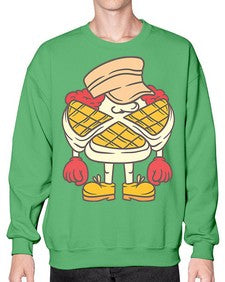 Misterious waffle 165# - cartoon food- Sweatshirt - Crew