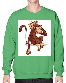 Monkey 174# - cartoon animals- Sweatshirt - Crew