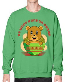 My Body Runs on Ramen 1414# - Ramen- Sweatshirt - Crew