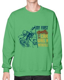 My first car was a motorcycle 47# - motorcycle- Sweatshirt - Crew