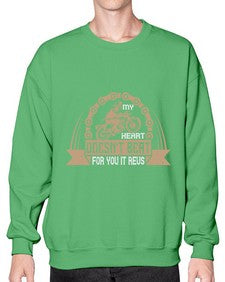 My heart doesnt beat for you it revs 48# - motorcycle- Sweatshirt - Crew