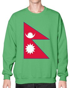 Nepal 1430# - world flags- Sweatshirt - Crew