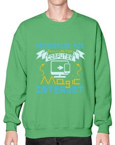 Networking for dummies your computer magic internet 22# - computer- Sweatshirt - Crew