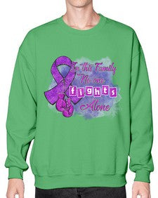 No One Figh Alone AlzheimerS Awareness 200# - alzheimers- Sweatshirt - Crew