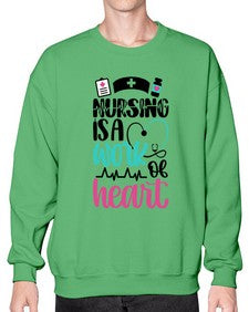Nursing Is a Work of Heart Style Style 1271# - nurse- Sweatshirt - Crew