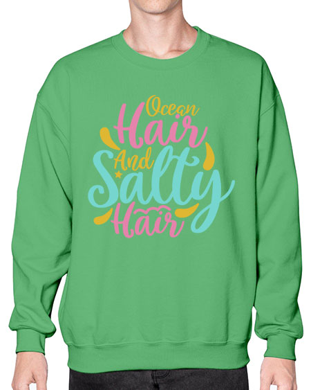 OCEAN HAIR SALTY HAIR Style 60# - summer- Sweatshirt - Crew