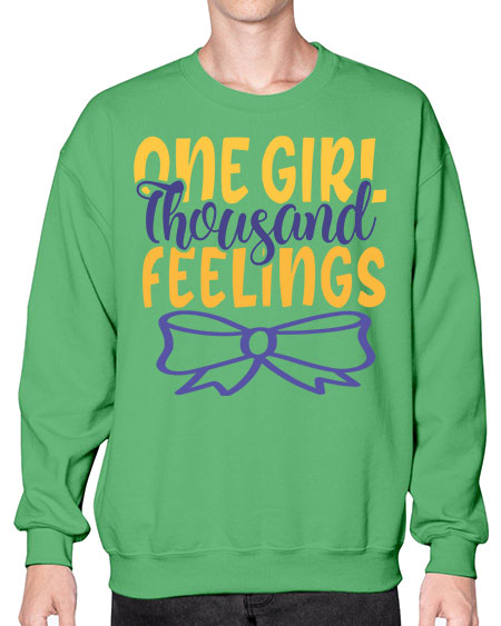 One Girl Thousand Feelings Style 175# - baby- Sweatshirt - Crew