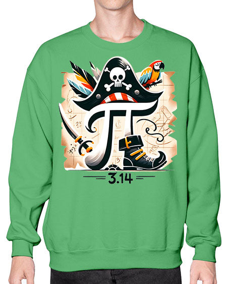 Pirate Pi Day Sublimation Design 39# - pi- Sweatshirt - Crew
