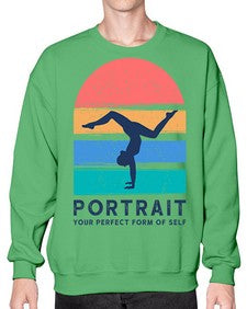 Portrait Your Perfect Form of Self 492# - yoga- Sweatshirt - Crew