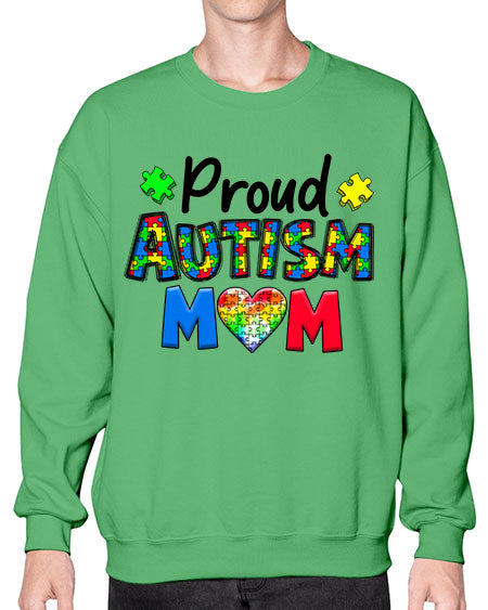 Proud Autism Mom - autism- Sweatshirt - Crew